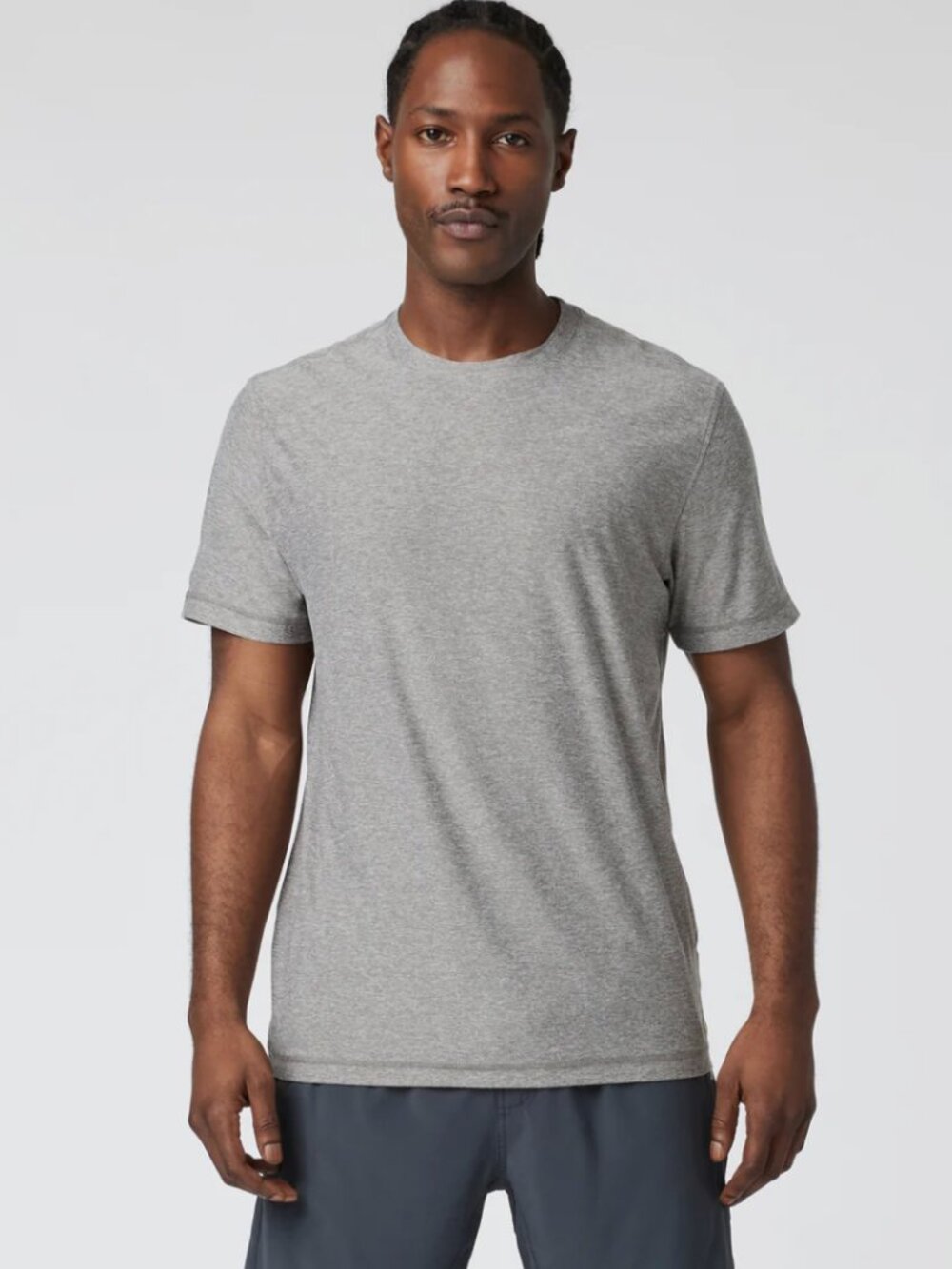 Vuori Strato Tech Tee Heather Grey Large